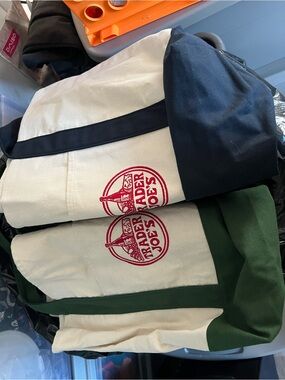 Canvas Trader Joe’s Tote Bags navy & green